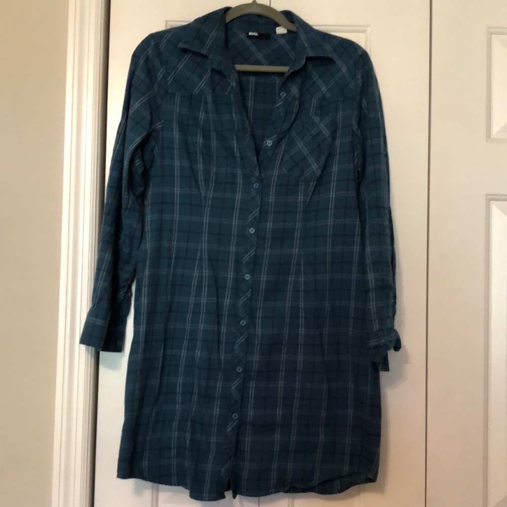 Urban Outfitters flannel plaid shirt dress